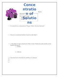 The first three problems are questions regarding molarity and the others involve the dilutions formula above. Concentration Worksheet Resource Preview Worksheets Concentration How To Plan