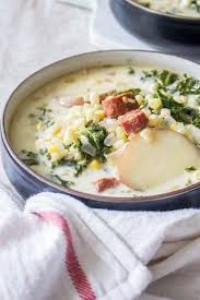 End Of Summer Kale Potato Soup With Corn Chorizo Recipe Kale Potato Soup Delicious Soup Summer Corn Recipes