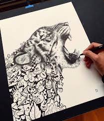 Coloring pages vexx doodles coloring pages. Doodle Tiger On Paper With Black Pen 100 Limited Art Prints Will Be Sold On My Site Vexx Co Th Doodle Art Doodle Art Drawing Doodle Art Inspiration