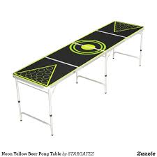 Neon Yellow Beer Pong Table Zazzle Com In 2020 Beer Pong Tables Beer Pong Table Painted Diy Beer Pong Table