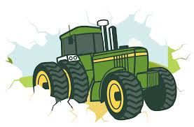 Tracteur john deere dessin facile. Sticker Illustration Tracteur 3d John Deere Tenstickers