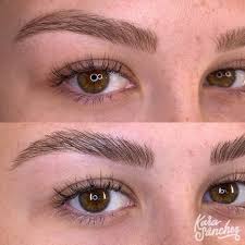 Full Brow Lamination Using Lacquer At Kara Sanchez Beauty In Austin Texas