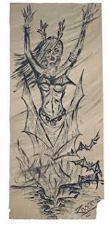 Rosaleen Norton Demonic Figure And Snake Mutualart