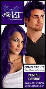 Flat hair will increase the area of contact with the colorant. Amazon Com Splat Purple Desire Original Complete Purple Hair Dye Kit Semi Permanent Vegan 30 Wash Beauty