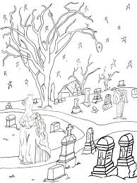 As the spooks wake up you can color this eerie halloween cemetery coloring sheet. Graveyard Coloring Pages Coloring Home