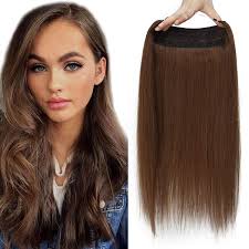 16 inch One Piece Double Wire Thick Human Hair Extension No Clip in 100%  Remy Invisible Secret Hidden Real Hair Pieces for Women Straight（90g,#4  Medium Brown) : Amazon.co.uk: Beauty
