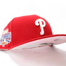 Philadelphiaphillies 1996 All Star Game 59fifty Fitted Neweracap In Red Pinkunderbrim Ecapcity Fitted Hats New Era Cap Hats