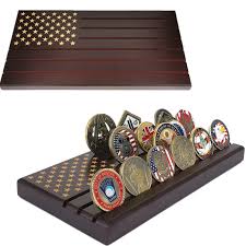 Flag case flag display case military shadow box flag and certificate display case 95% clear with felt lining holder for medal certificate fits folded american presentation flag 3 x 5 ft mahogany frame. 6 Rows Coin Holder Military Collectible Challenge Coin Display Case American Flag Wood Stand Hold 24 30 Coins Home Decor Non Currency Coins Aliexpress