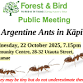 Forest & Bird Kapiti-Mana - "Argentine Ants" event image