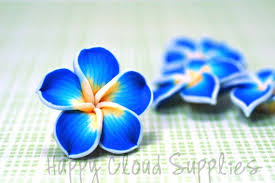 Polymer Clay Plumeria Frangipani Flower By Happycloudsupplies Flower Crafts Plumeria Frangipani