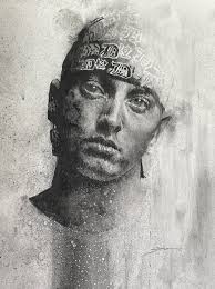 Acrylic portrait of Eminem