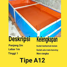 Jual Kolam Terpal Kolam Ikan Kolam Lele Kotak 2x1x1 A12 Kota Surabaya Katrok Shoes Tokopedia