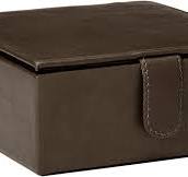 Piel Leather Small Leather Gift Box CHC, Chocolate, One Size