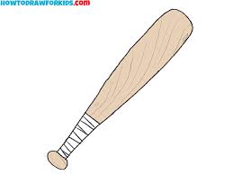 How To Draw A Baseball Bat - Easy Drawing Tutorial For Kids