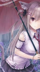 What is the use of a desktop. Download 1080x1920 Anime Girl Cat Girl Long Hair Animal Ears Tail Parasol Purple Flowers Wallpapers For Iphone 8 Iphone 7 Plus Iphone 6 Sony Xperia Z Htc One Wallpapermaiden