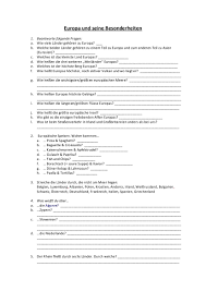 Europa Arbeitsblatter Europa Schule Geografie Erdkunde