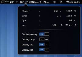 System Monitor Extension Puts Ram Cpu Usage And Network Upload Download Speed On Your Gnome Shell Top Bar Web Upd8 Ubuntu Linux Blog