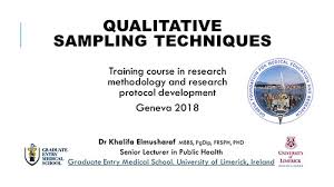 It is one of the most important factors which determines the accuracy of your research/survey result. Qualitative Sampling Techniques Khalifa Elmusharaf