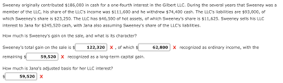 One fourth and three fourths gives you a whole gallon. Sweeney Originally Contributed 186 000 In Cash For A Chegg Com