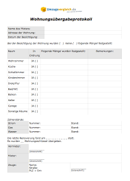 Ein übergabeprotokoll für wohnraummietverträge ist ein dokument, welches den zustand einer wohnung oder eines hauses beschreibt und belegt.dieser kann vor oder nach einer besichtigung erstellt werden und dient der sicherheit des vermieters, sowie des mieters. Wohnungsubergabeprotokoll Vorlage Pdf Das Sollten Sie Beachten