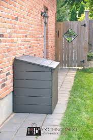 Diy Outdoor Garbage Bin Outdoor Remodel Trash Can Storage Outdoor Outdoor Garbage Storage