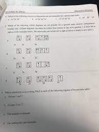 What does this tell us about electrons in p orbitals? Electronic Structure Worksheet 9a Intro 5 Which Of Chegg Com
