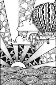 Hot Air Ballon 3 Of 4 By Alma Zentangle Art Zentangle Patterns Tangle Art