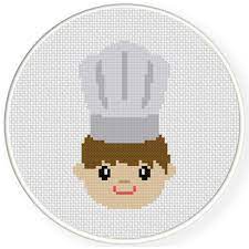 Free stitching pattern creator and generator. Cute Chef Cross Stitch Pattern Daily Cross Stitch