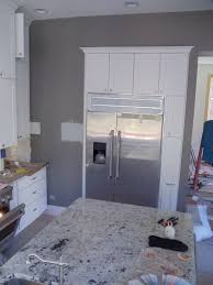 Maybe you would like to learn more about one of these? Kitchen Gray Walls White Cabinets I Love The Way These Cabinets Are Around The F Gray And White Kitchen Grey Kitchen Walls White Cabinets Grey Kitchen Walls