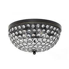 Nothing brightens a room like a ceiling light, whether you're accenting unique bedroom furniture or a seating room. Elegant Designs 2 Light Elipse Crystal Flush Mount Ceiling Light Restoration Bronze Walmart Com Walmart Com