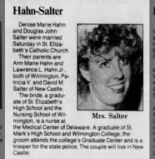 Denise Hahn and Douglas Salter Wedding announcement