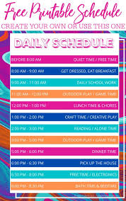 Easy Way To Establish A Daily Schedule For Your Kids Kids Schedule Daily Schedule Kids Homeschool Daily Schedule