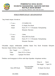 Dalam hal ini perlu diketahui bahwa surat keterangan adalah. Contoh Surat Pernyataan Kesanggupan