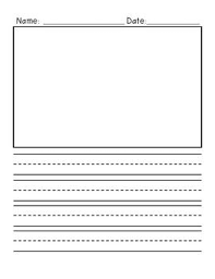 Have your second graders flex their fiction comprehension muscles with this activity. Primary Writing Paper Vertical With Illustration Box And Lines Primary Writing Paper Kindergarten Writing Paper Primary Writing