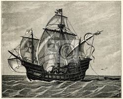 Santa Maria Schiff Von Christoph Kolumbus Von Spamers Illustrierte Leinwandbilder Bilder Christopher Columbus Nau Segelschiff Myloview De