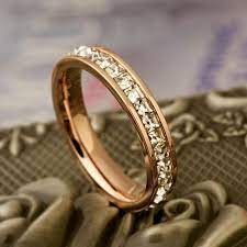 Click To Buy Korean Fashion C Zircon Stone Surrounded Gold Titanium Steel Wedding Ring Titanium Steel Rings Jewelry Rings Engagement Engagement Jewelry
