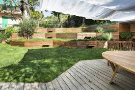 Murs De Soutenement Bois Terrassement Terrain Pente Voile Ombrage Conseils Jardin En Pente Amenagement Jardin Comment Amenager Son Jardin