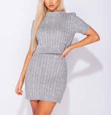 Stylish lifestyle accessories and home décor at anotah. Cable Knit Short Sleeve Crop Top Mini Skirt Co Ord Set Uniquely Sophia S