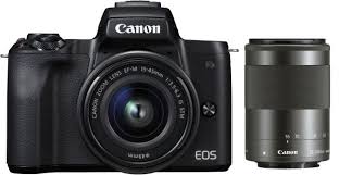 Has been added to your cart. Canon Eos M50 Schwarz Ef M 15 45 F3 5 6 3 55 200mm F4 5 6 3 Is Stm Foto Erhardt