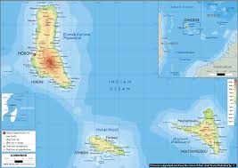 Assembly of the union of the comoros: Comoros Map Physical Worldometer