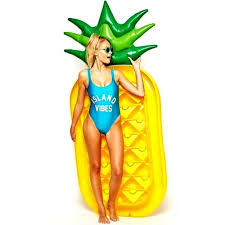Amazon Com Floating Panda S Giant Inflatable Pineapple Tropical Summer Pool Floats For Adults Kids 72 Inch 6 Feet 18 Pineapple Pool Float Floaties Sunnylife