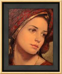 Ken Hamilton 1956- Portrait: Gipsy girl
