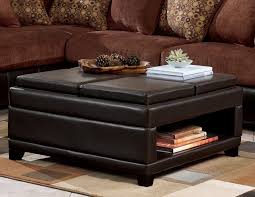 Simplihome owen 36 inch wide square coffee table lift top storage ottoman, cocktail footrest stool in upholstered distressed saddle brown. 30 Idea Of Leather Ottoman Coffee Table For Your House Enjoy Your Time