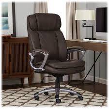 Serta Big And Tall Bonded Leather Executive Chair Chestnut 43675a Best Buy Contemporary Office Chairs Leather Office Chair Executive Chair