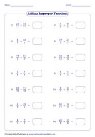 Fractions Grade 3 Addition Worksheets Fractions Worksheets Adding Improper Fractions Subtracting Fractions
