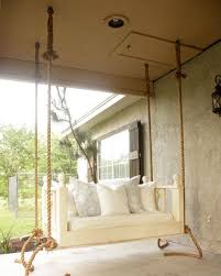 It adds a special uniqueness to a space that's always riddled with this outdoor space is reminiscent of a canopy bed frame but with more area and more places to rest! 16 Porch Swing Plans Diy Porch Swing