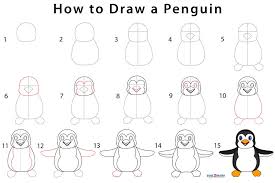How to draw a zebra for kids. How To Draw A Penguin Step By Step Pictures