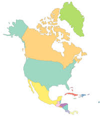 North America Blank Map and Country Outlines - GIS Geography