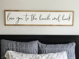 Beach Headboard Sign Large Beach Sign Farmhouse Beach Etsy Master Bedrooms Decor Beach Headboard Above Bed Decor