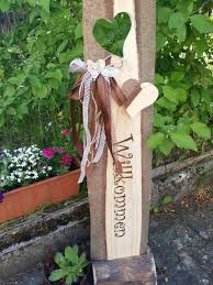 Holz Aufsteller Willkommen Schild Holzbalken Familienschild Wunschbeschriftung Turschild Holz Schild Selber Machen Deco Fruhling